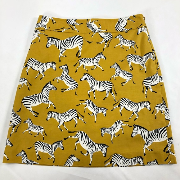 Ann Taylor Factory Dresses & Skirts - Ann Taylor factory mustard yellow zebra skirt. 4